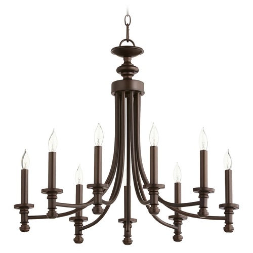 Rossington Oiled Bronze Chandelier by Quorum Lighting