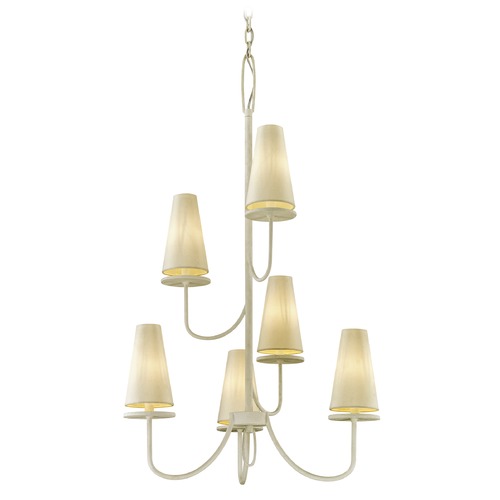 Troy Lighting Marcel Gesso White Chandelier by Troy Lighting F6287-GSW