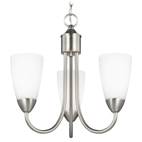 Seville Brushed Nickel 3-Light Chandelier by Generation Lighting