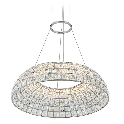 Allegri Crystal Nuvole Chrome LED Pendant Light