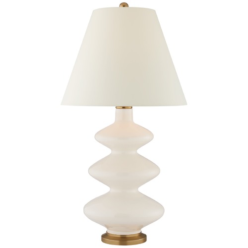 Visual Comfort Signature Collection Christopher Spitzmiller Smith Table Lamp in Ivory by Visual Comfort Signature CS3631IVOPL