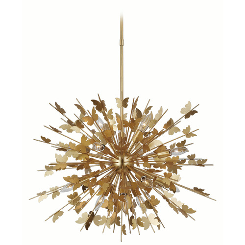 Visual Comfort Signature Collection Julie Neill Farfalle Chandelier in Gild by Visual Comfort Signature JN5501G