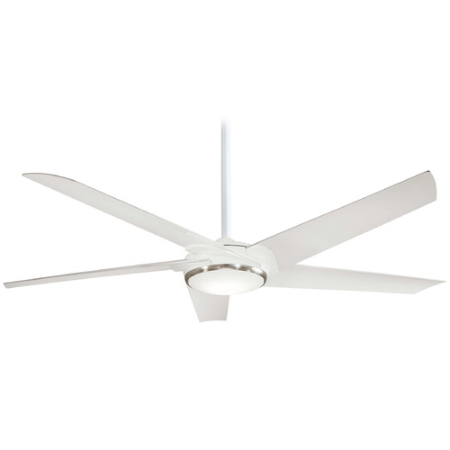 Minka Aire Minka Aire Raptor Flat White LED Ceiling Fan with Light F617L-WHF