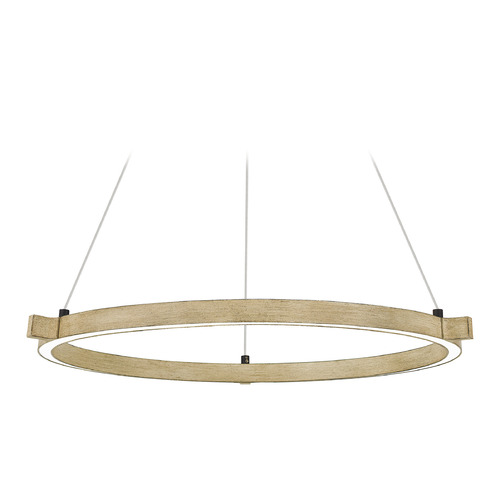 Quoizel Lighting Soma 27-Inch LED Pendant in Whitewashed Walnut by Quoizel Lighting PCSMA2827WA