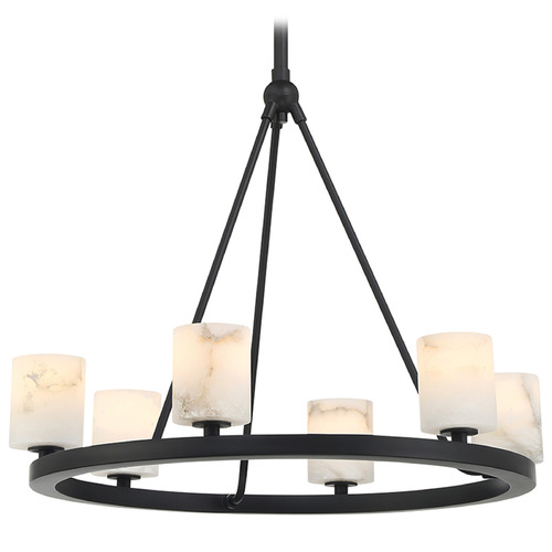 Crystorama Lighting Aragon Matte Black LED Chandelier