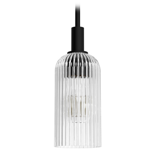 Hunter Fan Company Beverly Glen Matte Black Mini-Pendant Light with Cylindrical Shade