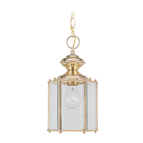 Classico Outdoor Hanging Light in Polished Brass by Generation Lighting