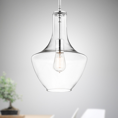 Kichler Lighting Everly 15.25-Inch High Chrome Pendant by Kichler Lighting 42141CHCLR