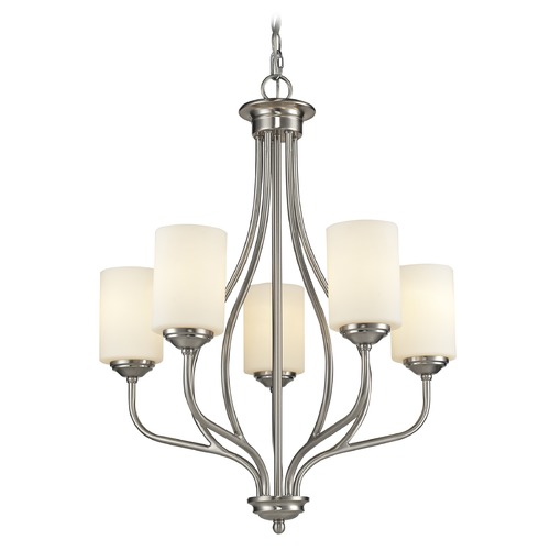 Z-Lite Cardinal Brushed Nickel Chandelier by Z-Lite 434-5-BN