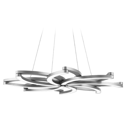 Modern Forms by WAC Lighting Bloom Brushed Aluminum LED Chandelier by Modern Forms PD-73032-AL