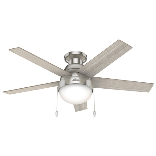46-Inch Anslee Fan in Brushed Nickel by Hunter Fan Company
