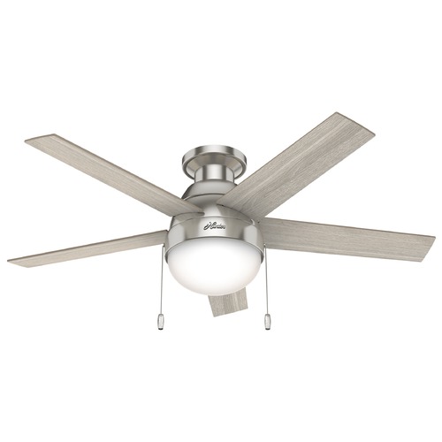 Hunter Fan Company 46-Inch Anslee Fan in Brushed Nickel by Hunter Fan Company 50278