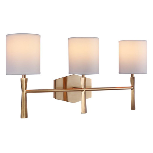 Craftmade Lighting Chatham Satin Brass Bathroom Light by Craftmade Lighting 16023SB3