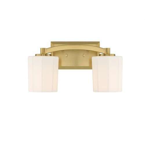 Whitney 14-Inch Bath Light in Warm Brass by Savoy House