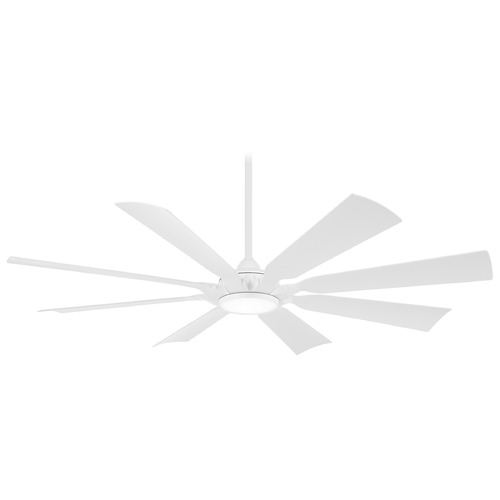 Minka Aire Future Flat White LED Ceiling Fan with Light