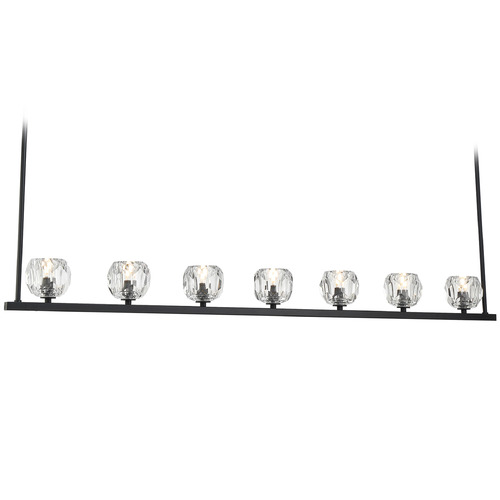 Crystorama Lighting Aragon Matte Black LED Island Light