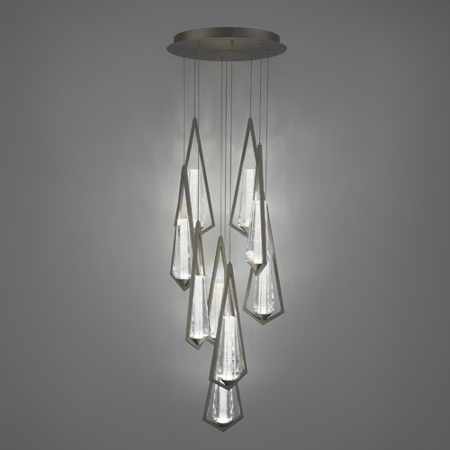 Devotion LED 9-Light Pendant in Satin Nickel by Schonbek Beyond