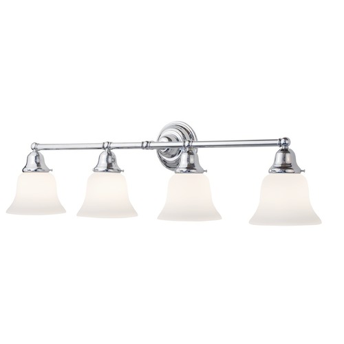 Design Classics Lighting Transitional 4-Light Bathroom Light Chrome 674-26/G9110 KIT