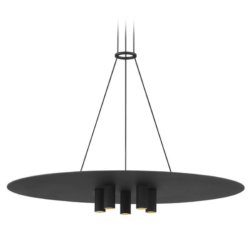 Visual Comfort Modern Collection Ponte 22-Inch LED Pendant in Black by Visual Comfort Modern 700TDPNT22B-LED930