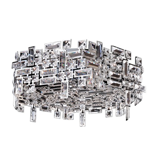 Vermeer 6 Light Hex Flush Mount with Chrome