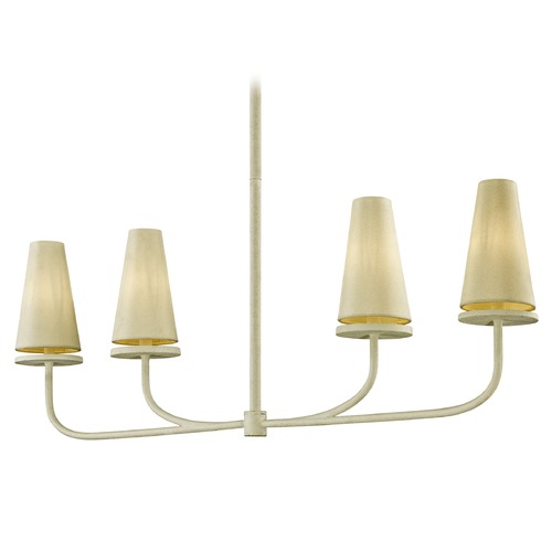 Troy Lighting Troy Lighting Marcel Gesso White Island Light with Conical Shade F6289