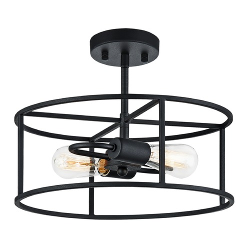 Candid Rusty Black Semi-Flush Mount by Matteo Lighting