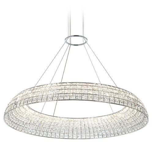 Allegri Lighting Allegri Crystal Nuvole Chrome LED Pendant Light 037557-010-FR001