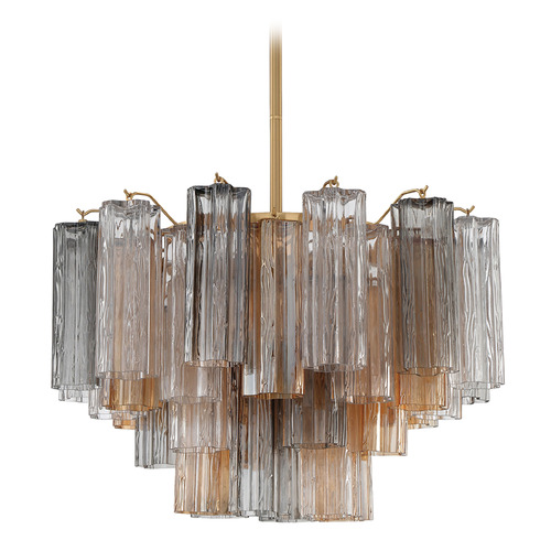 Crystorama Lighting Crystorama Lighting Addis Aged Brass Chandelier ADD-308-AG-AU