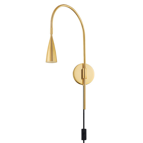 Mitzi Avery Aged Brass Single Light Flush Mount