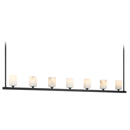 Crystorama Lighting Aragon Matte Black LED Island Light