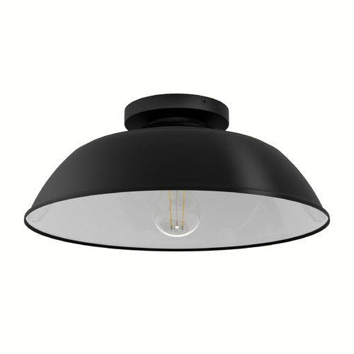 Hunter Fan Company Mill Valley Matte Black Close To Ceiling Light