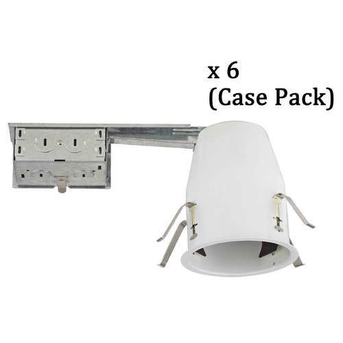 4-Inch Remodel LED Recessed Can Light IC & Airtight Flat Ceiling Case Pack of 6