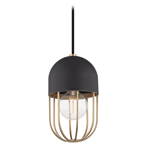 Hayley Mini Pendant in Brass by Mitzi by Hudson Valley