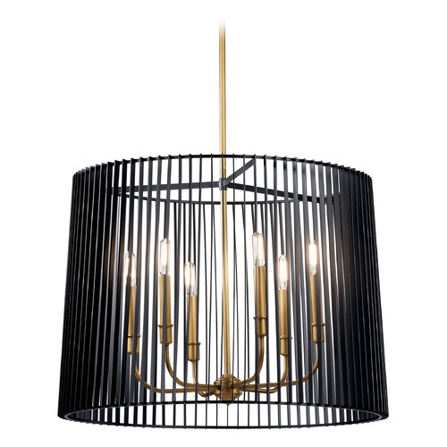 Kichler Lighting Linara 6-Light Black Pendant by Kichler Lighting 44167BK