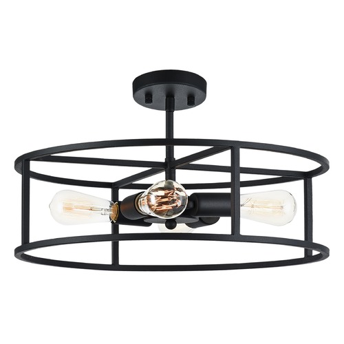 Matteo Lighting Candid Rusty Black Semi-Flush Mount by Matteo Lighting X71604RB