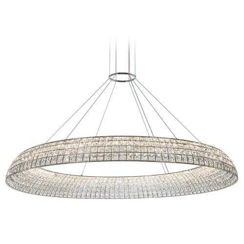 Allegri Crystal Nuvole Chrome LED Pendant Light