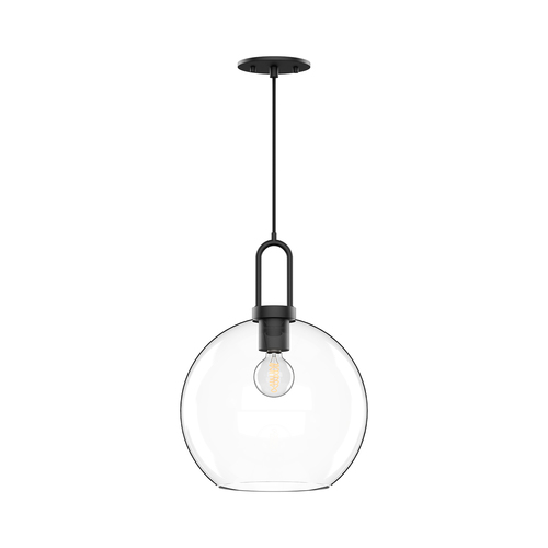 Alora Lighting Soji Matte Black Mini-Pendant Light with Globe Shade