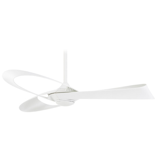 Minka Aire Minka Aire Bowie Flat White Ceiling Fan Without Light F933-WHF