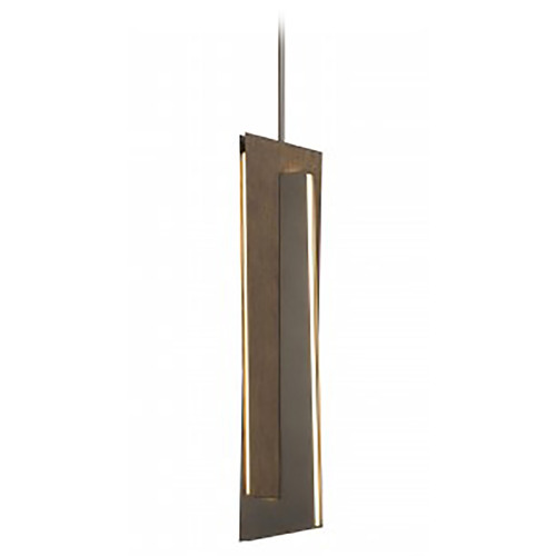 George Kovacs Lighting George Kovacs Intersezioni Midnight Iron & Faux Walnut LED Mini-Pendant Light P1642-895-L