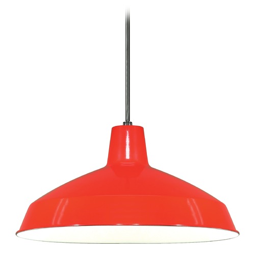 Nuvo Lighting Barn Light Pendant Red 16-Inch Wide by Nuvo Lighting SF76/663