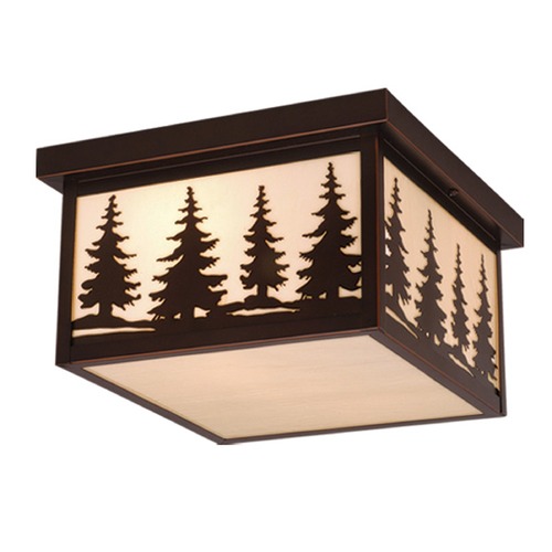 Yosemite Burnished Bronze Outdoor Flush Mount by Vaxcel Lighting