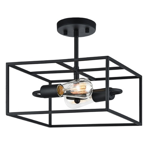 Matteo Lighting Candid Rusty Black Semi-Flush Mount by Matteo Lighting X71642RB