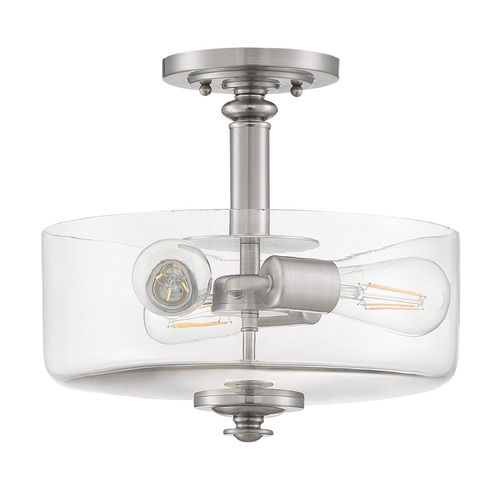 Dardyn Brushed Polished Nickel Semi-Flush Mount by Craftmade Lighting