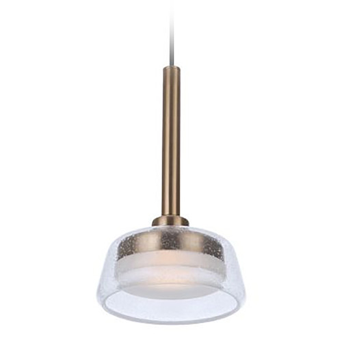 Centric Satin Brass LED Mini Pendant by Craftmade Lighting