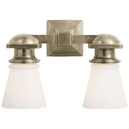 Visual Comfort Signature Collection E.F. Chapman New York Subway 2-Light Sconce in Nickel by Visual Comfort Signature SL2152ANWG