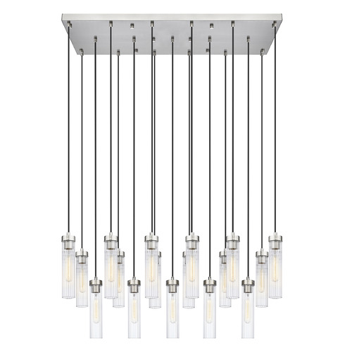 Z-Lite Beau Brushed Nickel Multi-Light Pendant with Cylindrical Shade