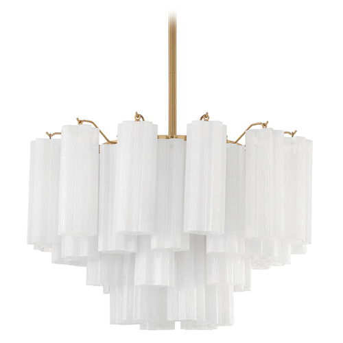 Crystorama Lighting Crystorama Lighting Addis Aged Brass Chandelier ADD-308-AG-WH