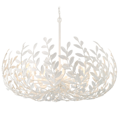 Crystorama Lighting Crystorama Lighting Broche Matte White Chandelier 569-MT