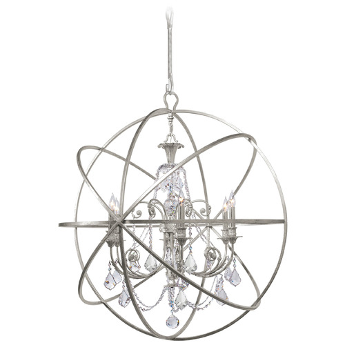 Crystorama Lighting Crystorama Lighting Solaris Olde Silver Crystal Chandelier 9219-OS-CL-S