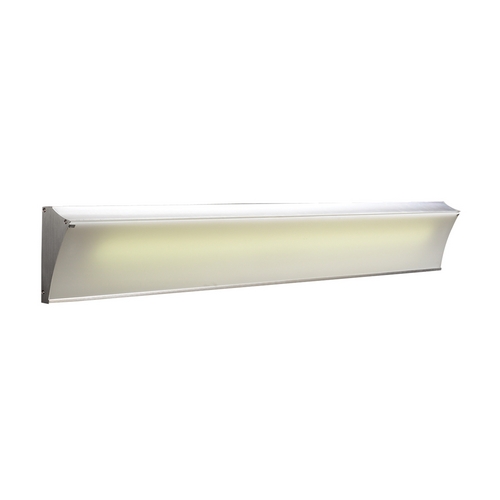 PLC Lighting Modern Bathroom Light with White Glass in Aluminum Finish 3357 AL